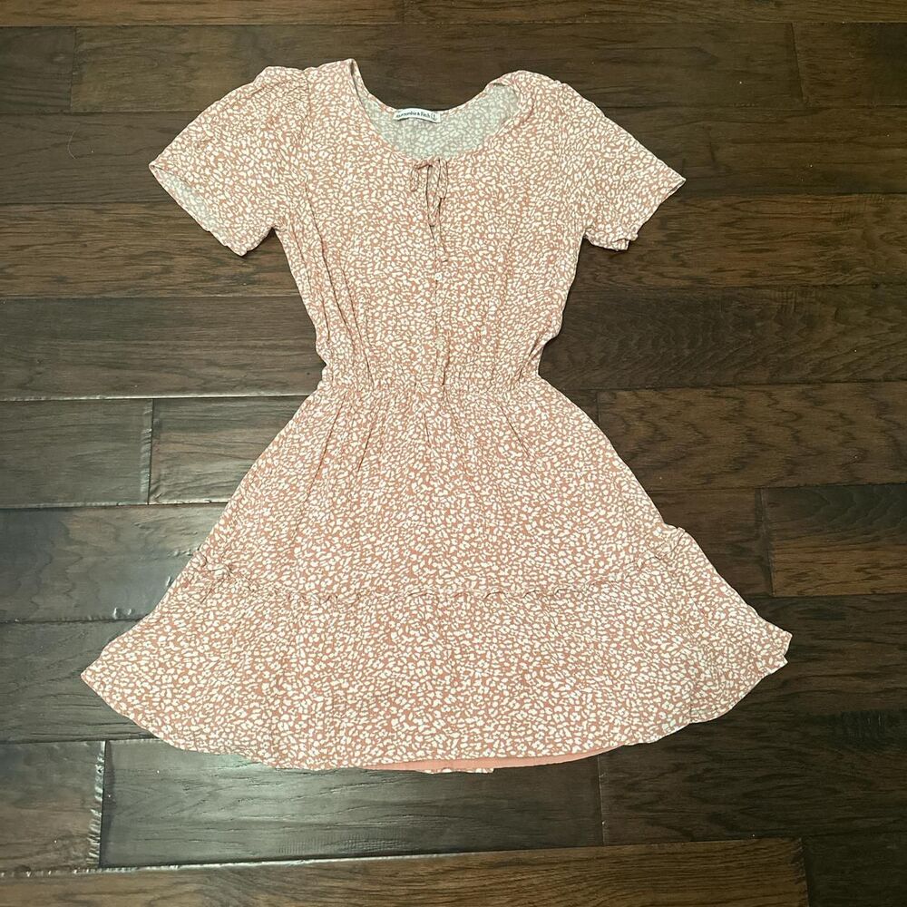 Abercrombie-fitch Women's Pink and White Dress